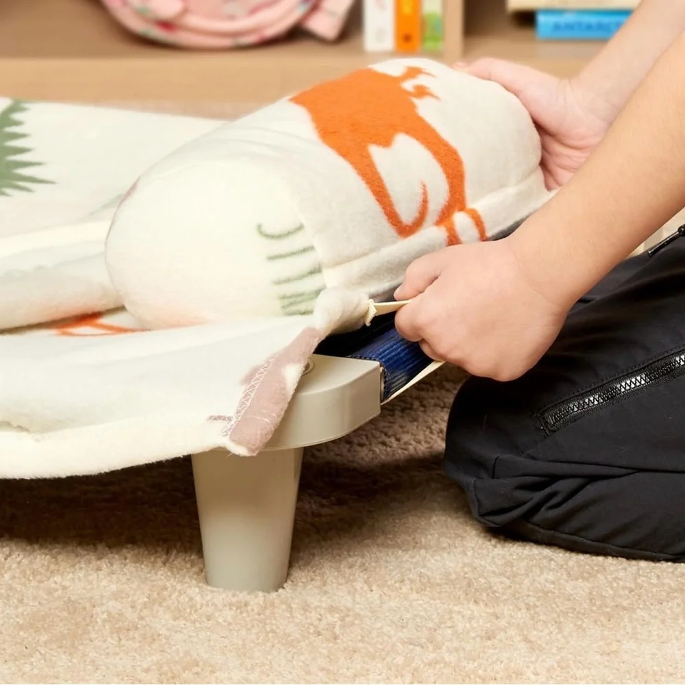 ROLLEE POLLEE Nap Sac Roll-Up Toddler Blanket with Attached Pillow Dino Dinosaur
